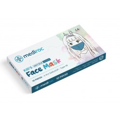 Mediroc 3PLY Kids NAVY BLUE χειρουργική Μάσκα Προσώπου Medical 50 τμχ. (πιστοποιημένο προϊόν) Κουτιά των 10 τμχ. TYPE IIR - EN14863