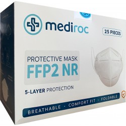 Mediroc Μάσκα Προσώπου FFP2 NR Κουτί 25 τμχ. (πιστοποιημένο προϊόν) A666 