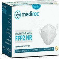 Mediroc Μάσκα Προσώπου FFP2 NR Κουτί 80 τμχ. (πιστοποιημένο προϊόν) A666 + 20 Δώρο